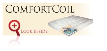 Look inside the Gold Bond ComfortCoil futon sofa sleeper mattress with innersprings